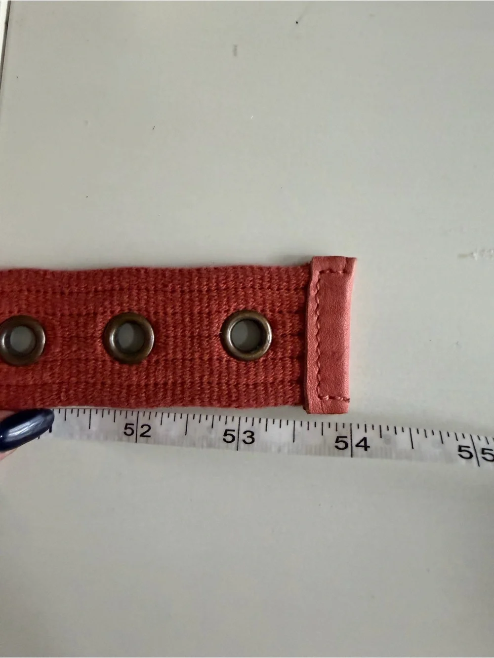 Free People Avril Canvas Grommet Belt in Rust Orange Size M/L
